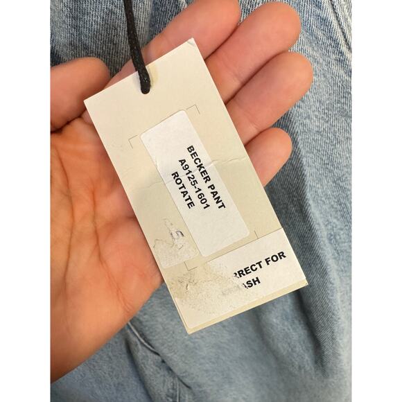 AGOLDE NWT Becker Pant Tapered Jeans Rotate Wash Size 27 Wide Leg Pleat Revolve - Picture 5 of 10